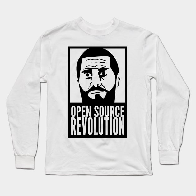 Joe - Open Source Revolution (Black) Long Sleeve T-Shirt by schlez